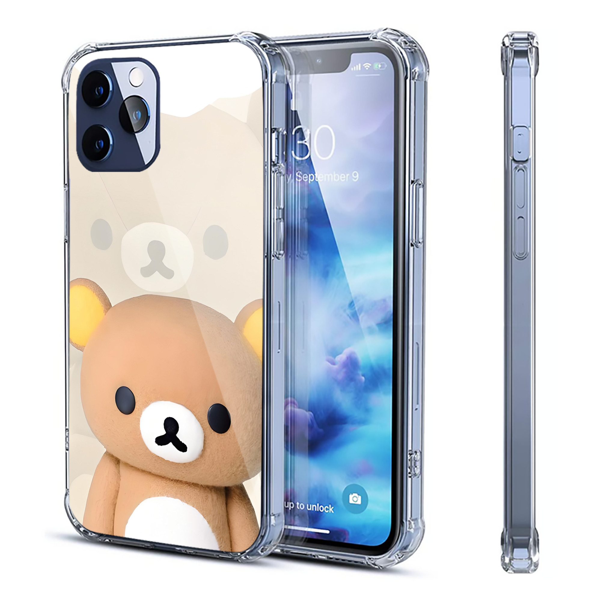 （画像用） リラックマ リラックマ キイロイトリ Rilakkuma Korilakkuma Kiiroitori 【iPhone 12シリーズ対応】透明スマホケース（クリアソフトケース）